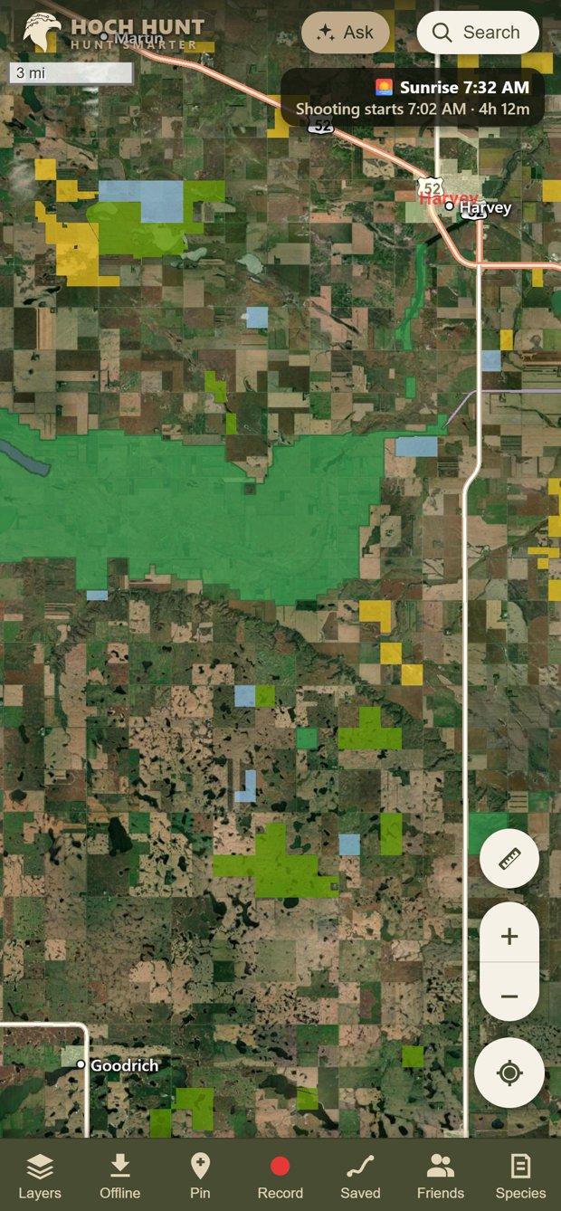 Map with Hoch Maps public land and PLOTS layers